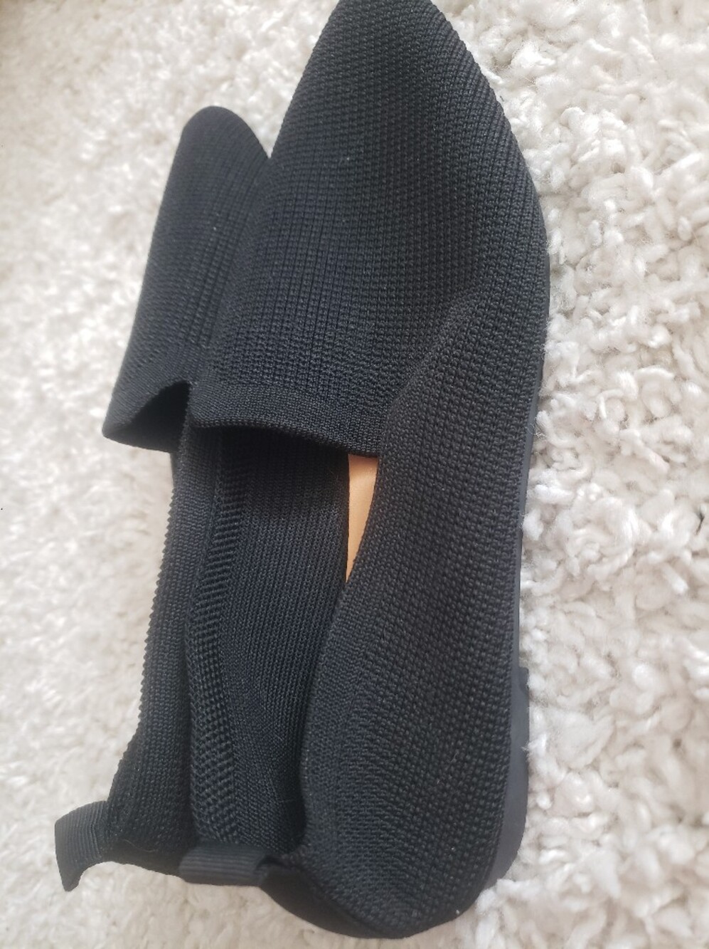 Women’s Black Knit Slip-On Loafers